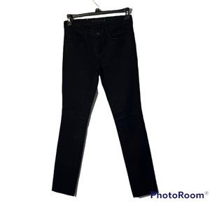 J Brand Suzuki Pencil Leg Motorcycle Knee Patch Jean, Noir Black, Size 28 NWT